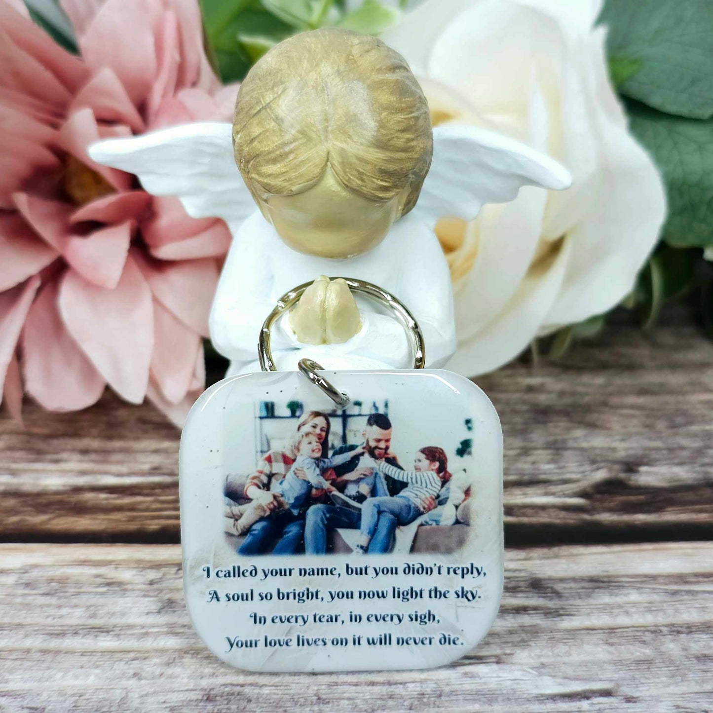 I called your name but you didnt reply square photo keyring, personalised keyring, keepsake