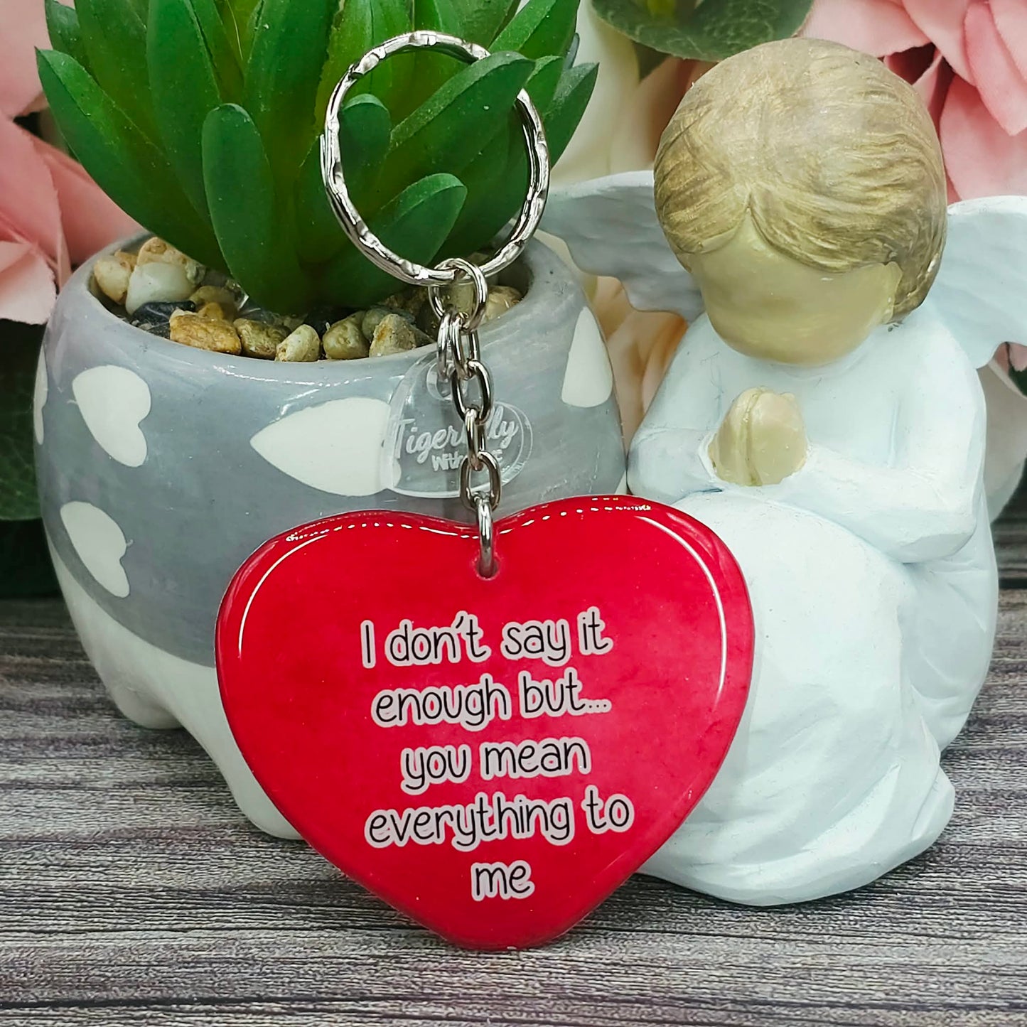 I don't say it enough but... you mean everything to me heart keepsake