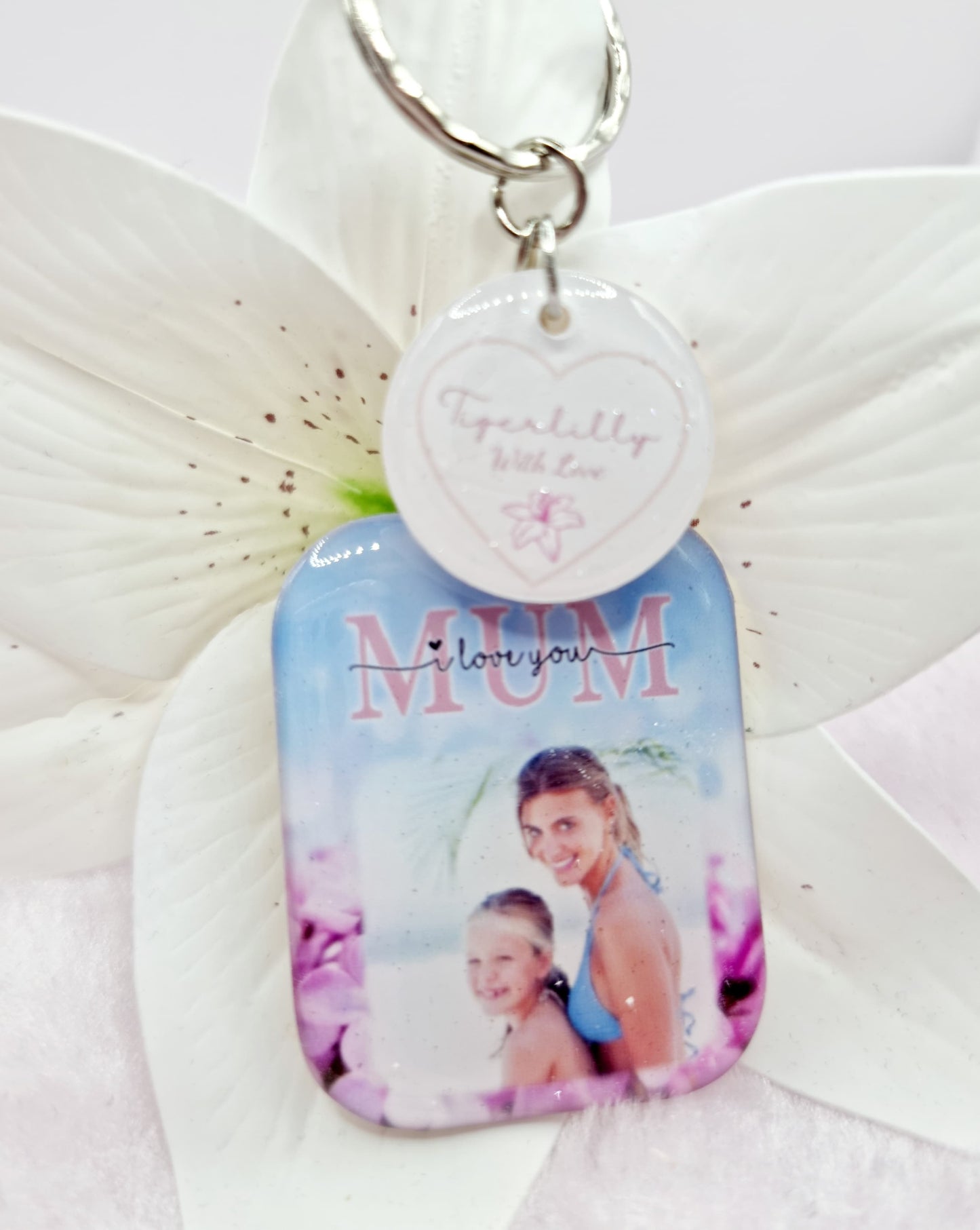 mum i/we love you personalised photo keyring, verse keyring, keepsake