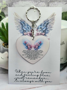 When your worries are taking over keyring on a verse backing card, verse keyring, heart keepsake