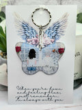 im always with you butterfly keyring on a verse backing card, verse keyring, heart keepsake