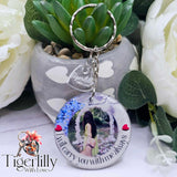 i will carry you with me always personalised photo keyring, verse keyring, keepsake