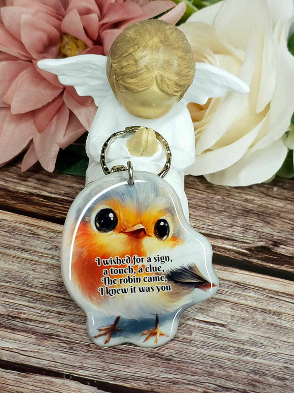 I wished for a sign, robin keyring, verse keyring, keepsake