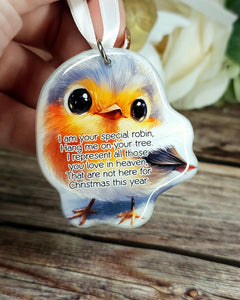 hang me on your tree, robin ornament, verse ornament, keepsake