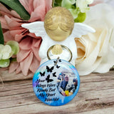 your wings were ready (butterfly version) personalised photo keyring, verse keyring, keepsake