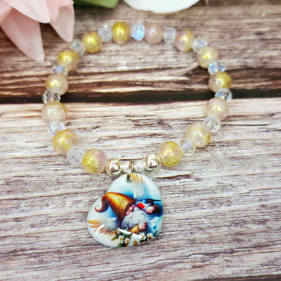 16 cm angel and robin charm bracelet (34a)