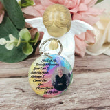 you left me beautiful memories personalised photo keyring, verse keyring, keepsake