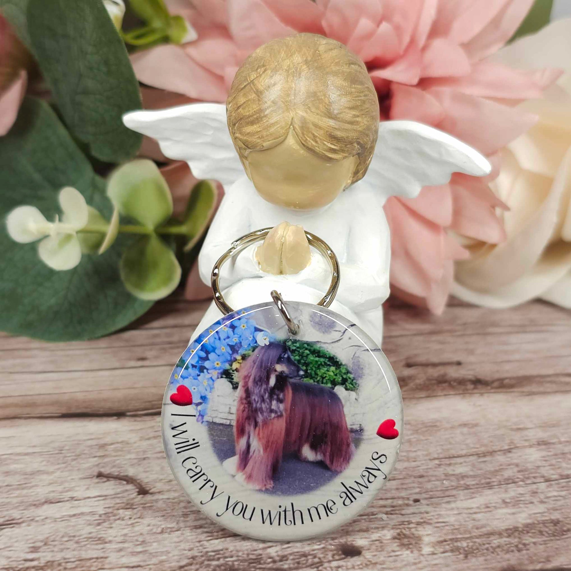 personalised memorial photo keyring UK