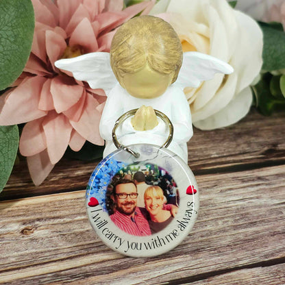 personalised memorial photo keyring UK