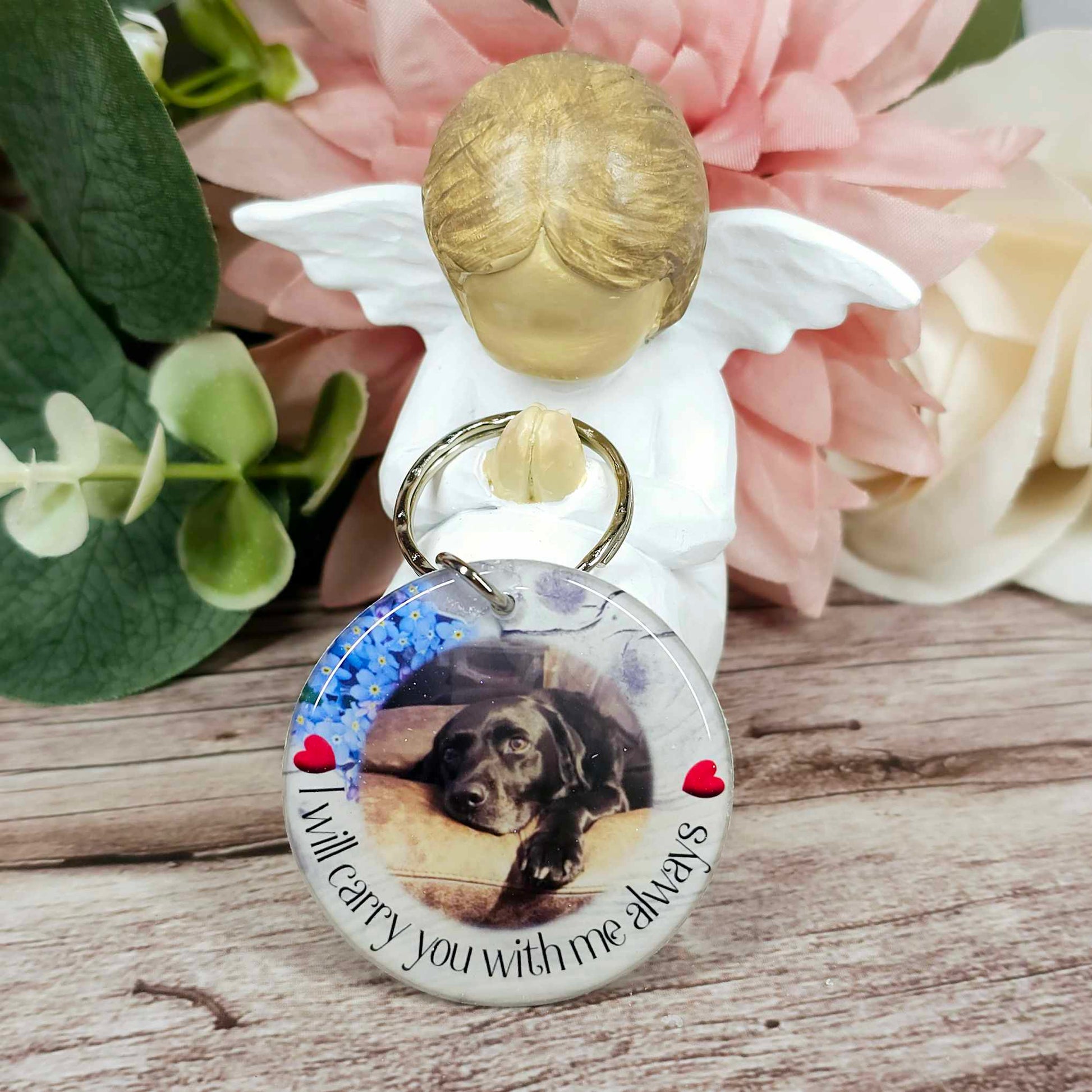 personalised memorial photo keyring UK