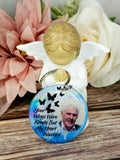 your wings were ready (butterfly version) personalised photo keyring, verse keyring, keepsake