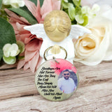 goodbyes are not forever personalised photo keyring, verse keyring, keepsake
