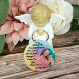 you left me beautiful memories personalised photo keyring, verse keyring, keepsake