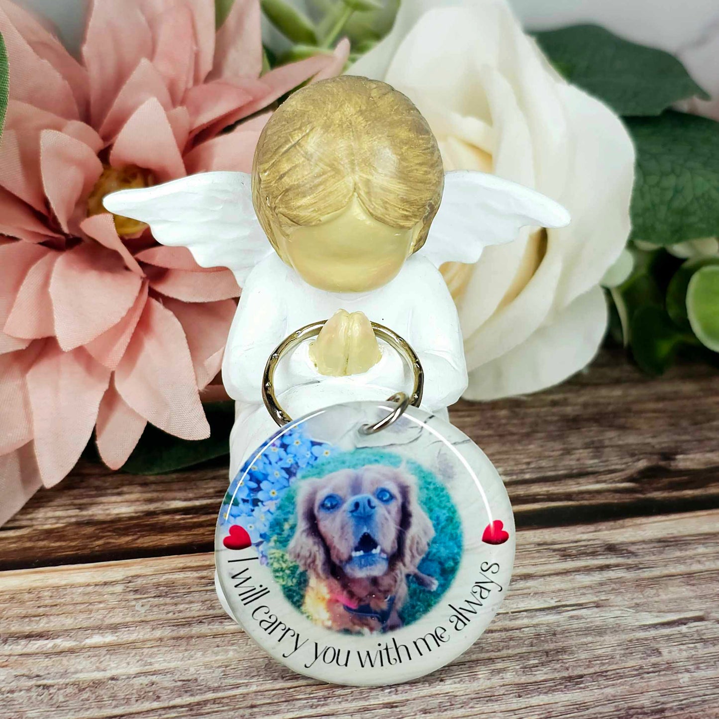 personalised memorial photo keyring UK