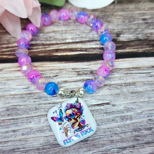 16 cm my last flying fxxk charm bracelet (25a)
