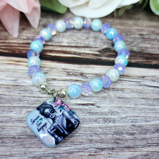 17 cm sarcasm is my love language charm bracelet (28a)