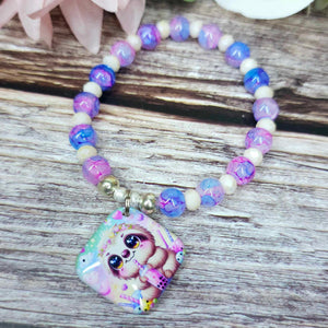 16 cm cute sloth charm bracelet (18a)
