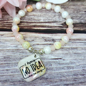17 cm i have no idea what im doing charm bracelet (31a)