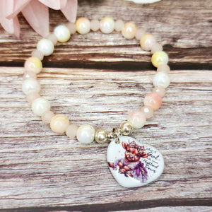 17 cm just a girl who loves highland cows charm bracelet (38a)