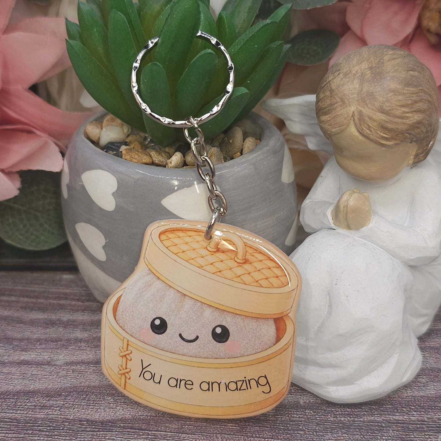 Viral Dumpling Keyring – Cute Resin Charm | 5cm | Multiple Colours