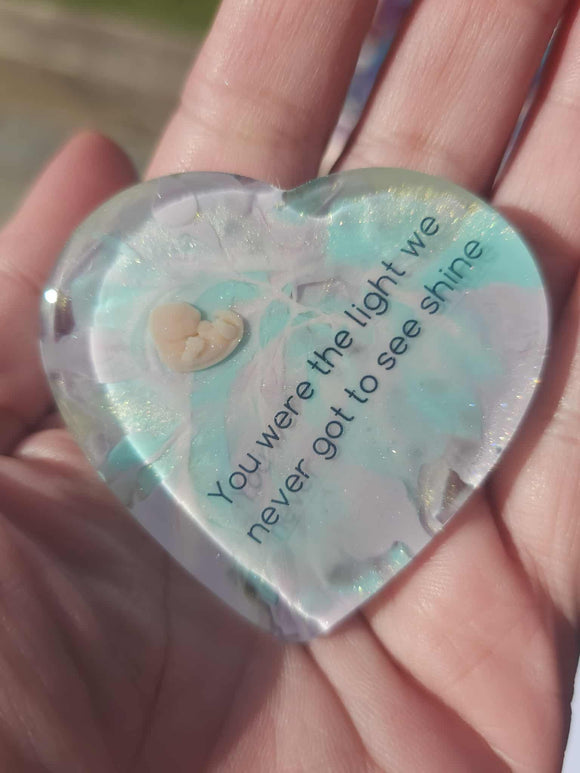 7 week Baby Loss Remembrance Heart – 54mm (A73)