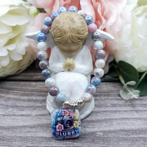 17cm When life gets blurry adjust your focus Handmade Beaded Bracelet with Unique Charm – Glass or Gemstone Beads  (152)