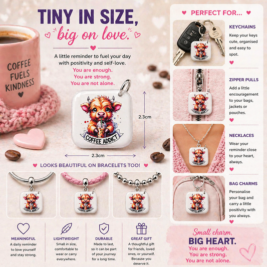 DESIGN 37. 2.3cm Square Charm – Funny, Cheeky & Custom Charms | Bracelet, Keyring, Bag Charm UK