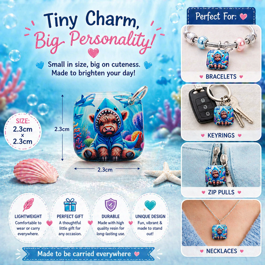 DESIGN 42. 2.3cm Square Charm – Funny, Cheeky & Custom Charms | Bracelet, Keyring, Bag Charm UK
