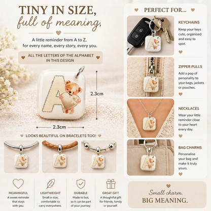 DESIGN 5. 2.3cm Square Charm – Funny, Cheeky & Custom Charms | Bracelet, Keyring, Bag Charm UK