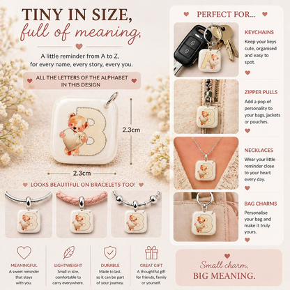 DESIGN 5. 2.3cm Square Charm – Funny, Cheeky & Custom Charms | Bracelet, Keyring, Bag Charm UK