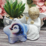 May you never be too old to search the skies on christmas eve, Penguin Christmas star ornament, Christmas gift, keepsake