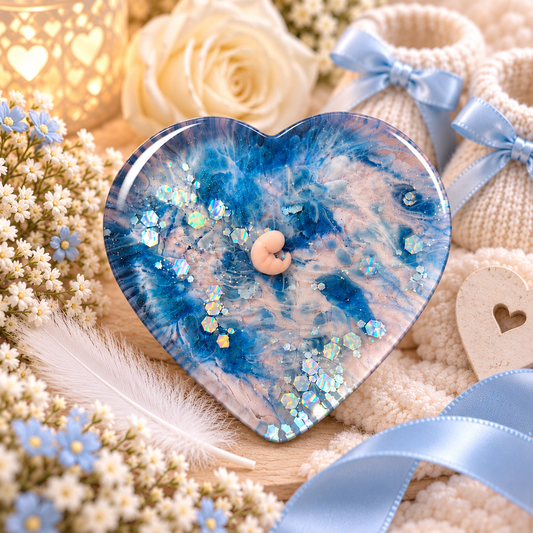 Baby Loss Memorial Heart – 6 Weeks Gestation | Miscarriage Keepsake | A2