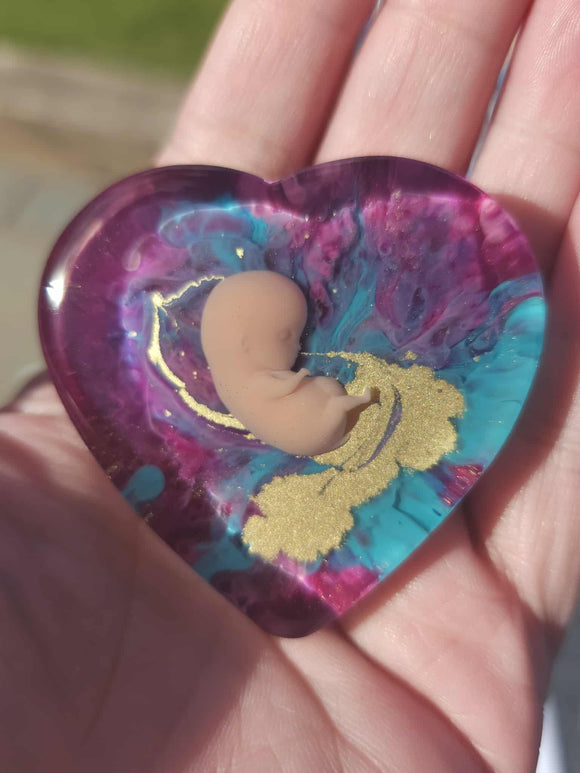 9 week Baby Loss Remembrance Heart – 54mm (A81)