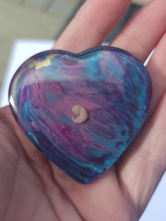 6 week Baby Loss Remembrance Heart – 54mm (A63)