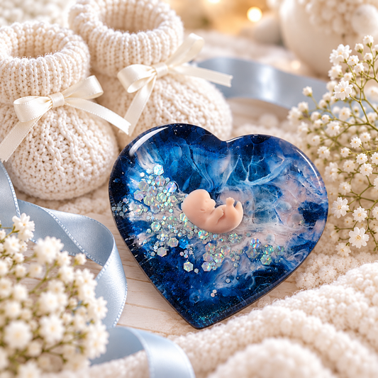 Baby Loss Memorial Heart – 8 Weeks Gestation | Miscarriage Keepsake | A1