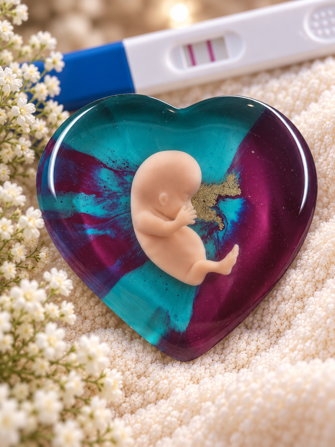 Baby Loss Memorial Heart – 10 Weeks Gestation | Miscarriage Keepsake | A13