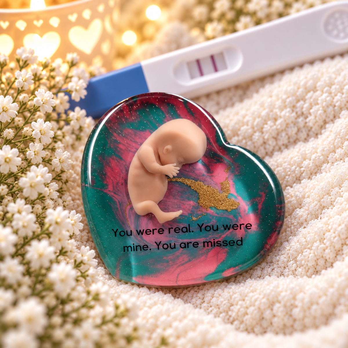 Baby Loss Memorial Heart – 10 Weeks Gestation | Miscarriage Keepsake | A6