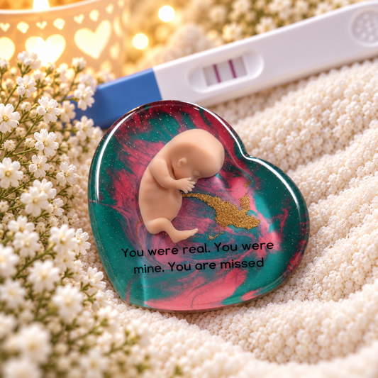 Baby Loss Memorial Heart – 10 Weeks Gestation | Miscarriage Keepsake | A6
