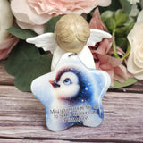 May you never be too old to search the skies on christmas eve, Penguin Christmas star ornament, Christmas gift, keepsake