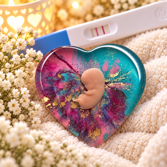 Baby Loss Memorial Heart – 9 Weeks Gestation | Miscarriage Keepsake | A4