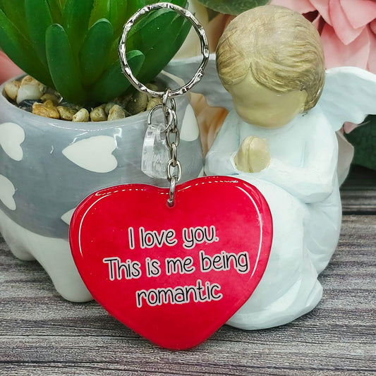 I love you. This is me being romantic heart keepsake