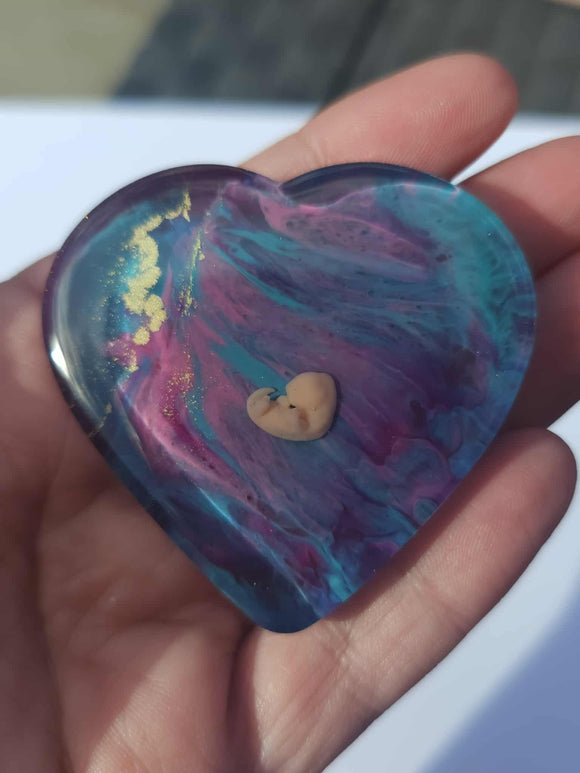 7 week Baby Loss Remembrance Heart – 54mm (A69)