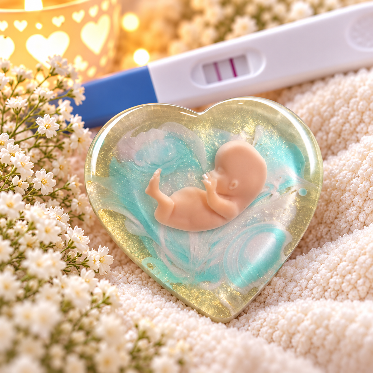 Baby Loss Memorial Heart – 10 Weeks Gestation | Miscarriage Keepsake | A5
