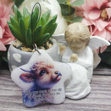 May you never be too old to search the skies on christmas eve, Highland cow Christmas star ornament, Christmas gift, keepsake
