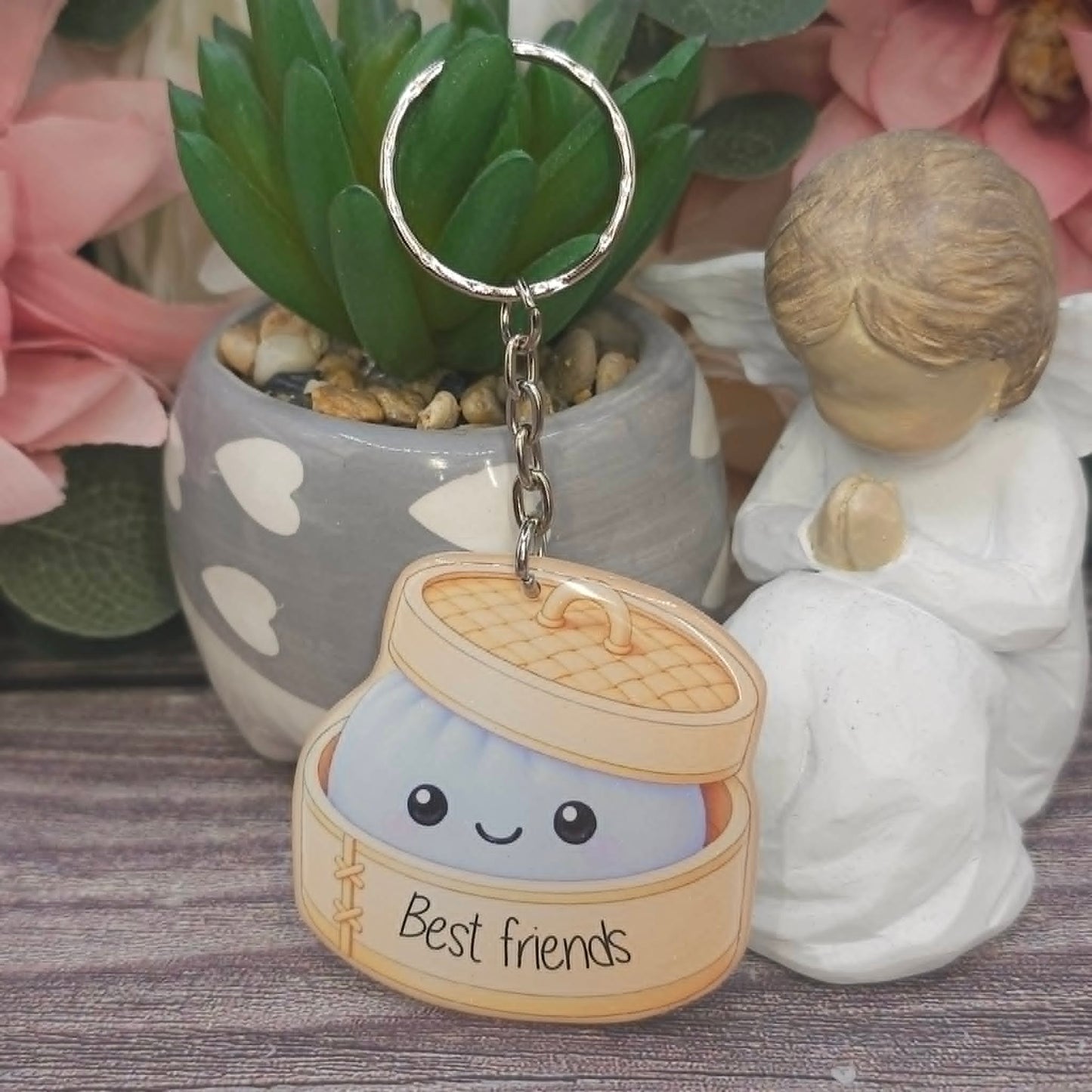 Viral Dumpling Keyring – Cute Resin Charm | 5cm | Multiple Colours