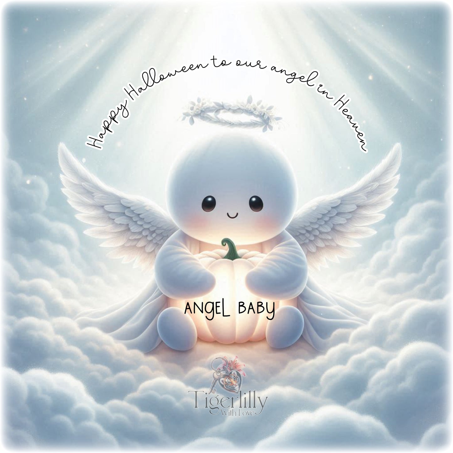 Digital art - happy halloween in heaven