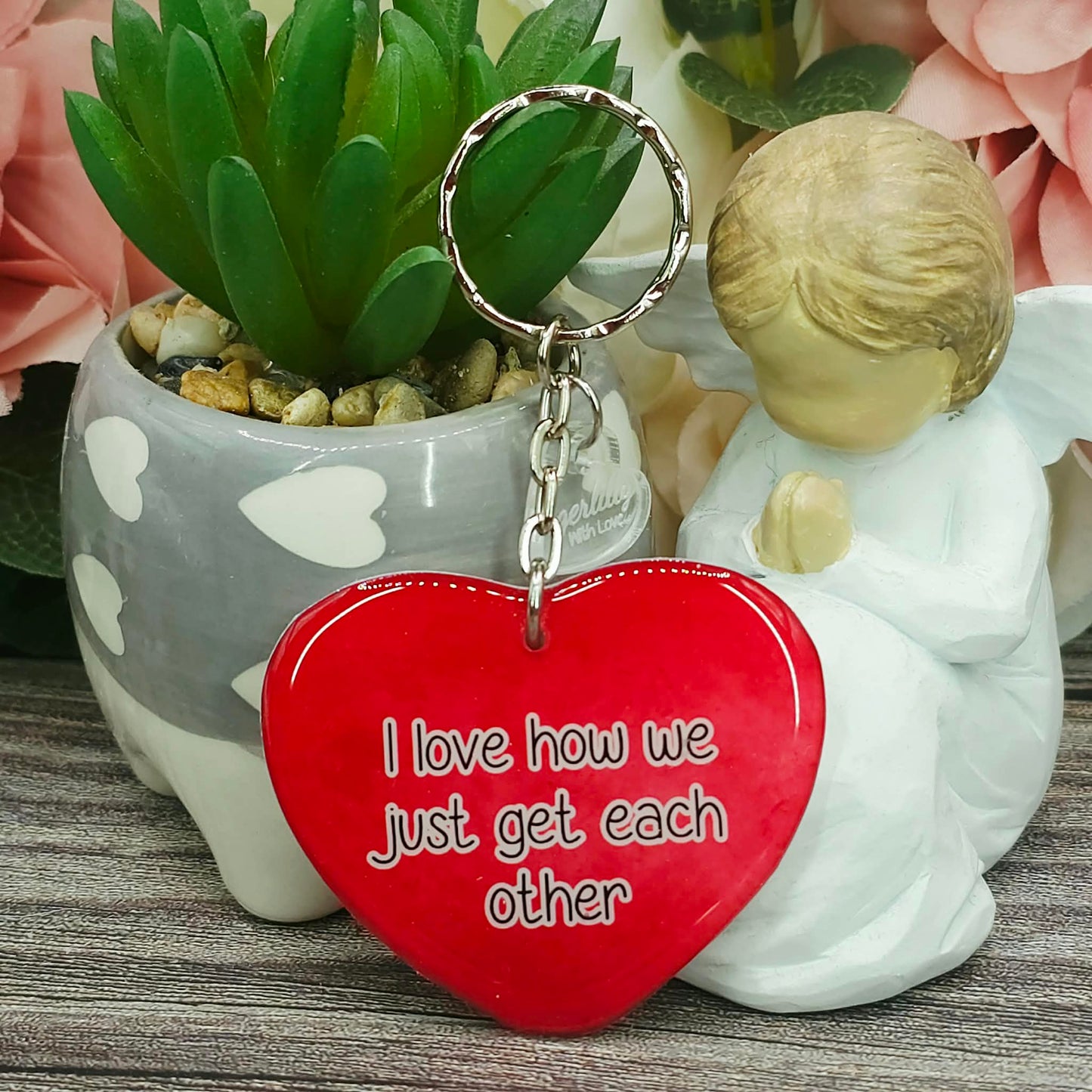 I love how we just get each other heart keepsake