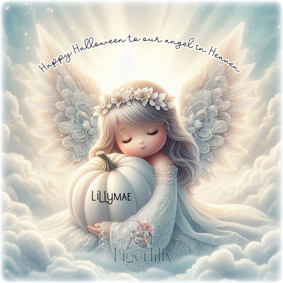 Digital art - happy halloween in heaven angel