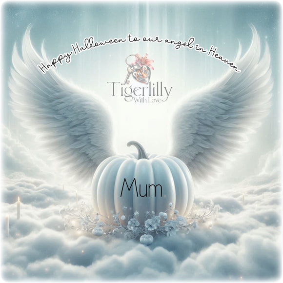 Digital art - happy halloween in heaven pumpkin