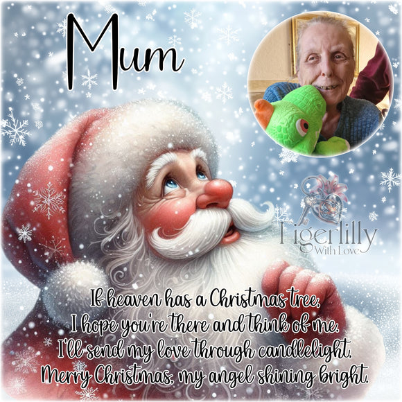 Digital art - if heaven has a christmas tree (santa)